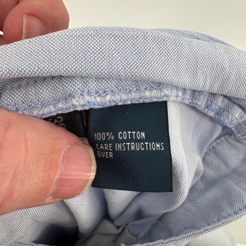 Polo Ralph Lauren Men's 38 Light Blue Tyler Chino Shorts Pleated 90s Preppy - Picture 5 of 7